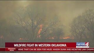 Oklahoma Forestry Service helps in the western Oklahoma wildfire fight