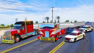 Hauling Oversize Bridge Load in GTA 5 RP!