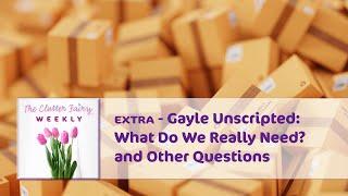 Gayle Unscripted: What Do We Really Need? and Other Questions - The Clutter Fairy Weekly EXTRA