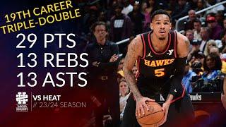 Dejounte Murray 29 pts 13 rebs 13 asts vs Heat 23/24 season