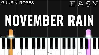 Guns N’ Roses - November Rain | EASY Piano Tutorial