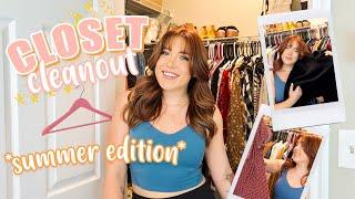 CLOSET CLEANOUT 2021 - Small Walk In Closet Organization + Decluttering | Cicily Boone