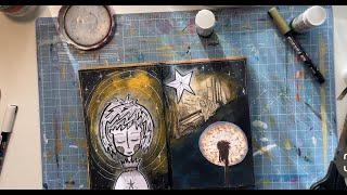 Prep a grimoire page with me - part two #artmagic #artwitch #artjournal #grimoire