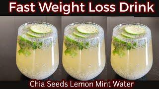 Fast Weight Loss With Chia Seeds Lemon Mint Water / iftar Drinks Ramadan Diet Plan /Fat Cutter Drink