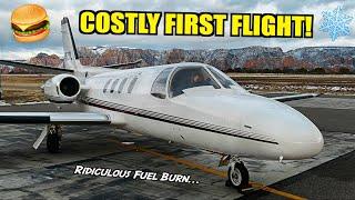 $2000 Hamburger Run In Our New Cessna Citation 501SP! (Terrible .91 MPG)