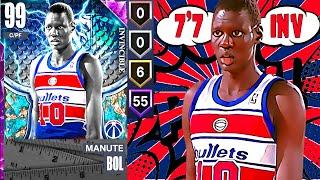 INVINCIBLE MANUTE BOL GAMEPLAY! HOW MUCH OF AN UPGRADE IS HE FROM THE HERO LOCK IN? NBA 2K23 MyTEAM