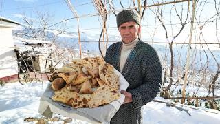 Fantastic  Uzbek samsa in tandoor / Cooking in Uzbek Village