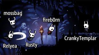 Hollow Knight - Speedrunner vs. 4 Hunters ft. @mossbag69 @Rusty._ @RelyeaGaming @CrankyTemplar