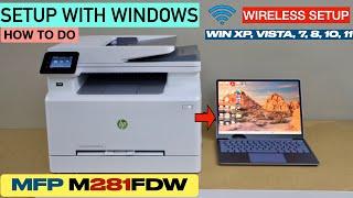 HP Color LaserJet Pro MFP M281FDW Printer Setup With Windows Laptop, PC !