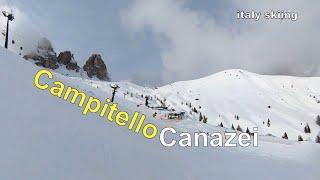 Italy Skiing Campitello to Canazei #italy #dolomites #skiing #wintersports #mountains