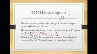 Digital Communication - V5 - Time Division Multiplexing (TDM)