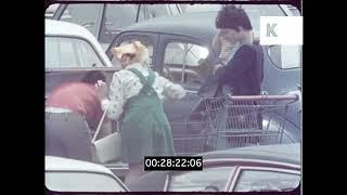 1970s France, Carrefour Supermarket, Shopping, 16mm