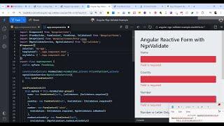 Angular ngx-validate Example to Implement Form Validation With Error Messages in Browser Using TS