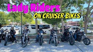 Lady Riders on cruiser bikes I Honda Rebel I Kawasaki Vulcan S I Harley-Davidson