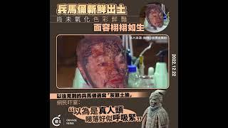 兵馬俑新鮮出土      色彩鮮豔面容栩栩如生    網民吓窒：以為是真人頭，睇落好似呼吸緊