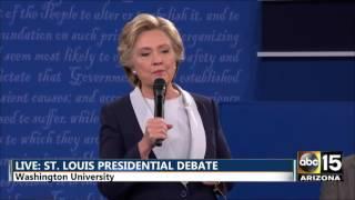 Presidential Debate - DT: Bc you'd be in jail! - Hillary Clinton vs. Donald Trump