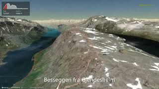 Besseggen fra Gjendesheim ∆ hiking trails ∆ 3d-trail.com/norway/