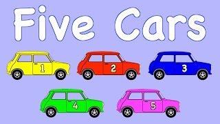 Five Cars | Shiny Bright Cars | CAR SONG | COUNTING SONG | RAINBOW RABBIT | (Official Video)