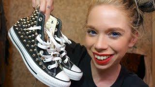 STUDDED CONVERSE SHOE UNBOXING!