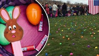 Insane parents: Easter egg hunt ruined by greedy, rude parents - TomoNews