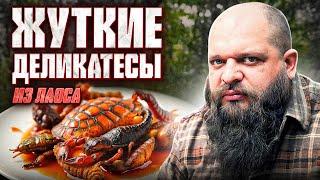 Дегустирую мерзкую еду - ТУХЛАЯ ЧЕРЕПАХА, ЛИЧИНКИ, СКОРПИОНЫ, ПЕЧЕНЬ СКАТА