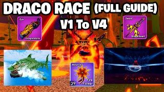 Blox Fruits Draco Race V1 to V4 Step By Step *FULL GUIDE*