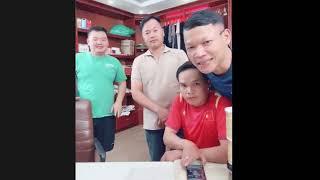 Quang Linh nói lời cám ơn mọi người cùng anh em team Châu Phi tại Angola