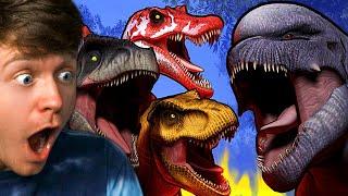 Reacting to D-REX vs SPINOSAURUS & T-REX!?