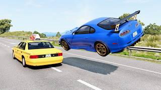 High Speed Traffic Car Crashes #203 - BeamNG Drive | CrashBoomPunk