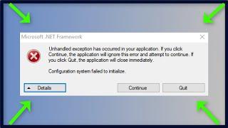 Microsoft.NET Framework - Unhandled Exception Has Occurred In Your Application - Windows 11 / 10