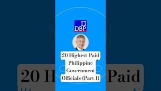 20 Highest-Paid Philippine Government Officials (Part 1) #government #philippines #ranking