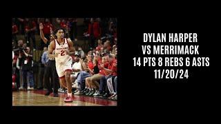 Dylan Harper vs Merrimack (14 PTS 8 REBS 6 ASTS) 11/20/24