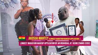 Akosua Mantey Sets New Guinness World Record for Longest Marathon Makeup Application 103hr 25mins 33