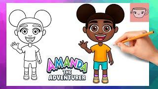 How To Draw Amanda The Adventurer | Cute Easy Step By Step Drawing Tutorial