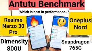 Realme narzo 30 pro vs oneplus nord antutu benchmark comparison