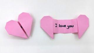 How To Make Origami Heart Note Paper, Making Valentine's Day Notes From Paper