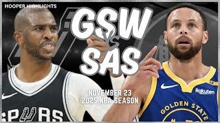 Golden State Warriors vs San Antonio Spurs Full Game Highlights | Nov 23 | 2025 NBA Season