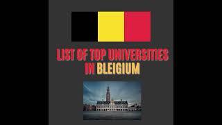 list of top 10 universities in Belgium