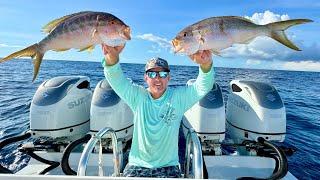 160 Miles  on a 1.2 Million $ Boat! (Yellowtail Snapper  Catch Clean & Cook)