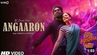 Angaaron ( Hindi version) with lyrics || Pushpa 2 || Allu Arjun || Rashmika