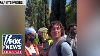 WATCH: Protesters block Jewish UCLA student from class