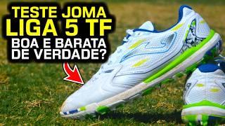 A MELHOR chuteira BOA e BARATA de 2024? - Teste chuteira society Joma Liga 5 TF