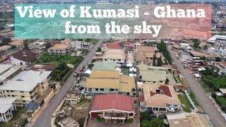 View of Kumasi - Ghana from the sky. Drone shot