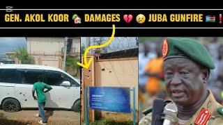 GEN. AKOL KOOR SUFFERS HUGE DAMAGES (PROPERTY & CARS) FOLLOWING THE HEAVY GUNFIRE AT HIS HOME ️