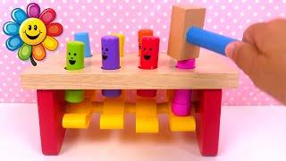 Best Learning Video for Toddlers Learn Colors with a Pounding Toy!