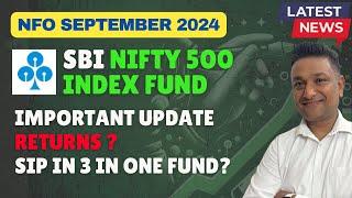  SBI Nifty 500 index Fund NFO | NFO Review in Hindi | SBI'S New Scheme | Best SBI Mutual Fund 2024