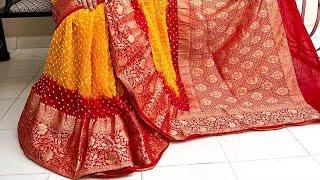 Pure Modal Silk Bandhani Sarees By Trendy Fashion