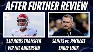 LSU Lands Transfer WR Nic Anderson | Saints-Packers Early Look