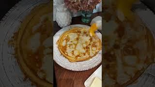  Сливыч на блин  #pancake #food #butter #asmr