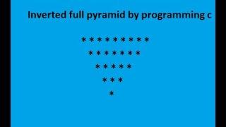 inverted full pyramid pattern in c programming language #shorts